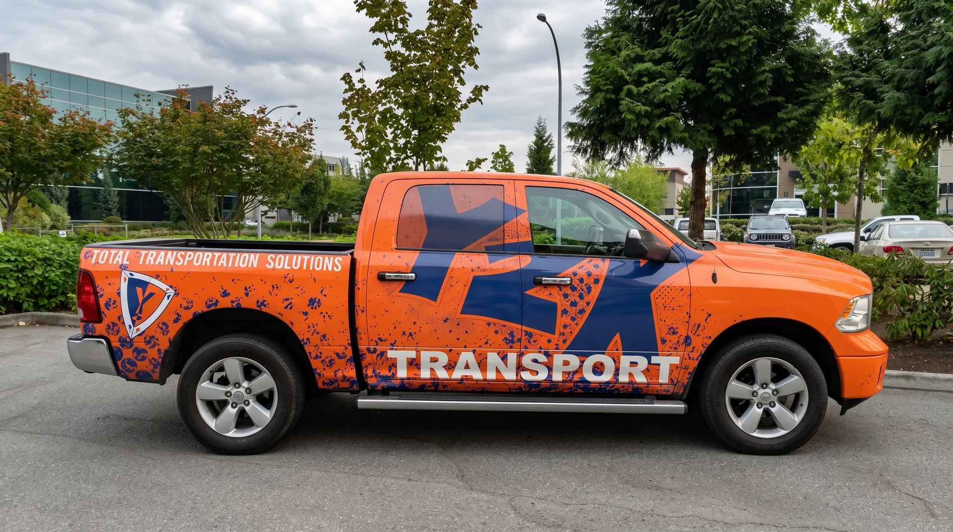 Y2K Transport branded pickup truck